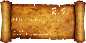 Rill Irma névjegykártya